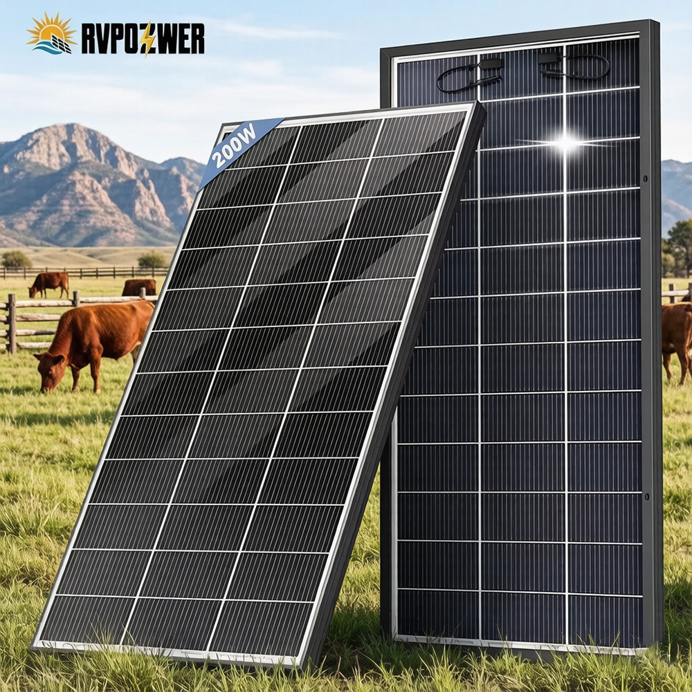 Outdoor Power Distribution Panel - RVPOZWER Çift Taraflı Güneş Paneli 16BB