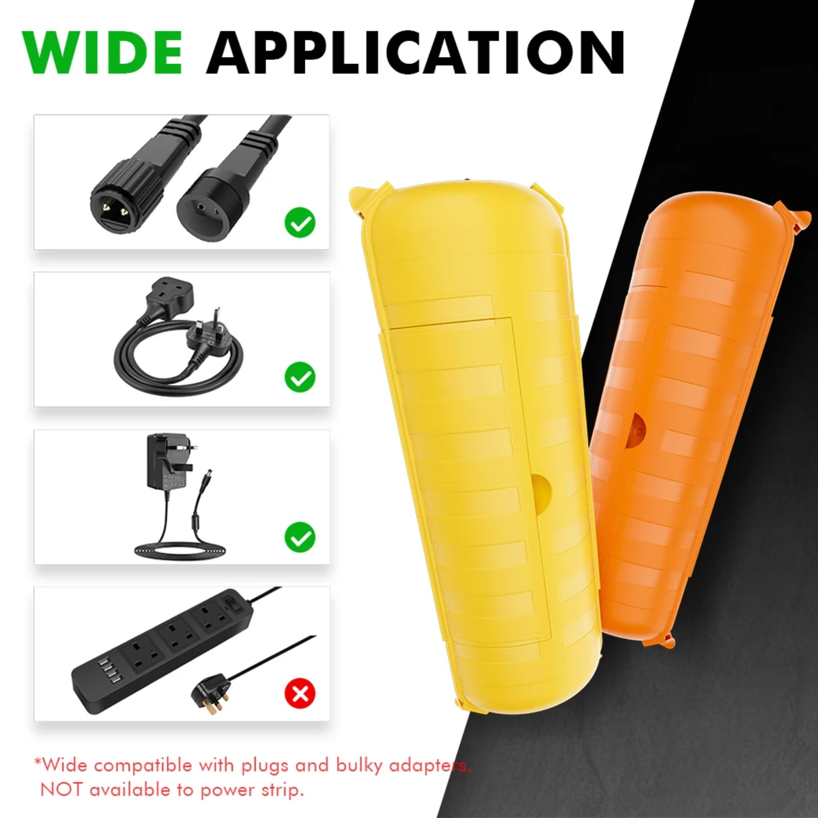 Outdoor Power Adapter - IP44 Dış Mekan Uzatma Kablosu Kapağı