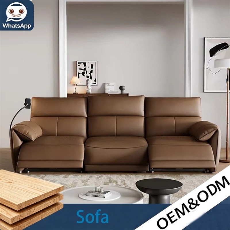 Outdoor Power Recliner - İtalyan Minimalist Krem Rengi Düz Elektrikli