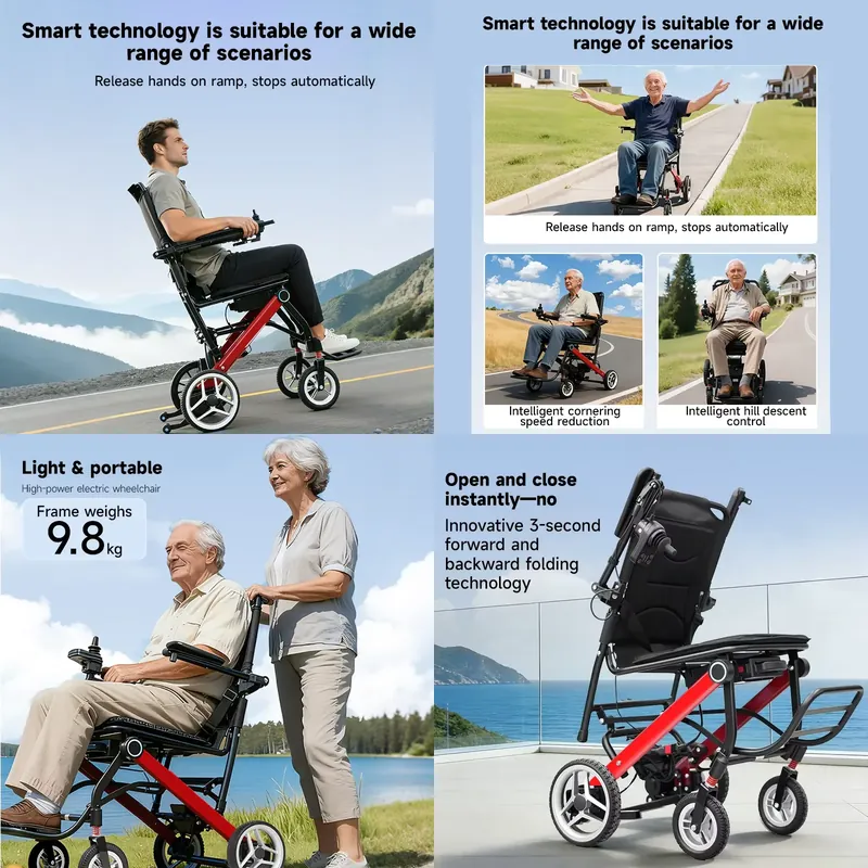 Outdoor Power Recliner - Katlanabilir, Yatarlı, Elektrikli, Hafif Alüminyum Akülü