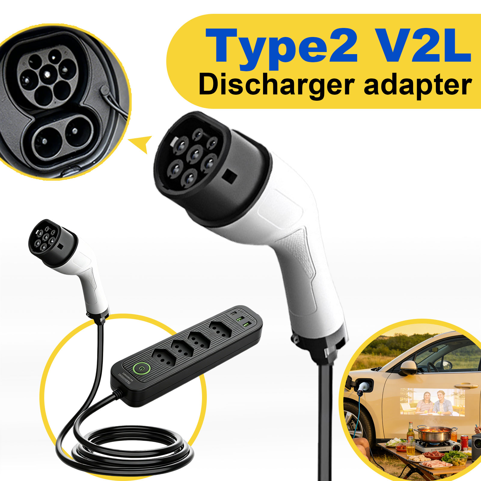 Tip2 V2L Deşarj Adaptörü 16A B - Outdoor Power Adapter incelemesi ve fiyatı