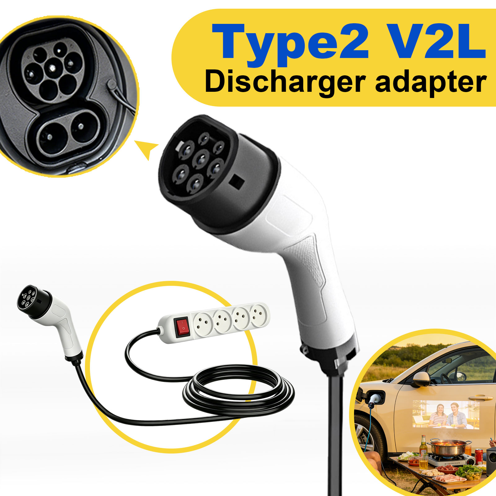 Tip2 V2L Deşarj Adaptörü İsrai - Outdoor Power Adapter incelemesi ve fiyatı