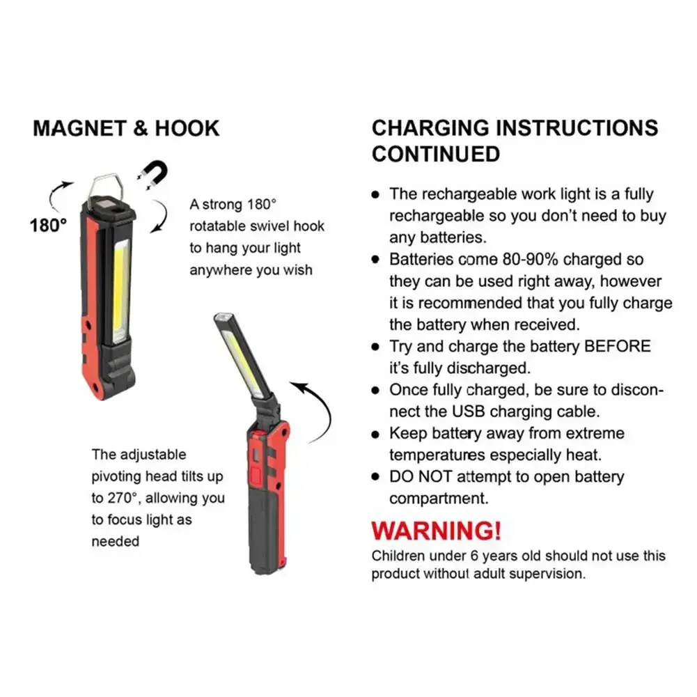 Kısılabilir COB LED Çalışma Iş - Outdoor Usb Power Bank incelemesi ve fiyatı